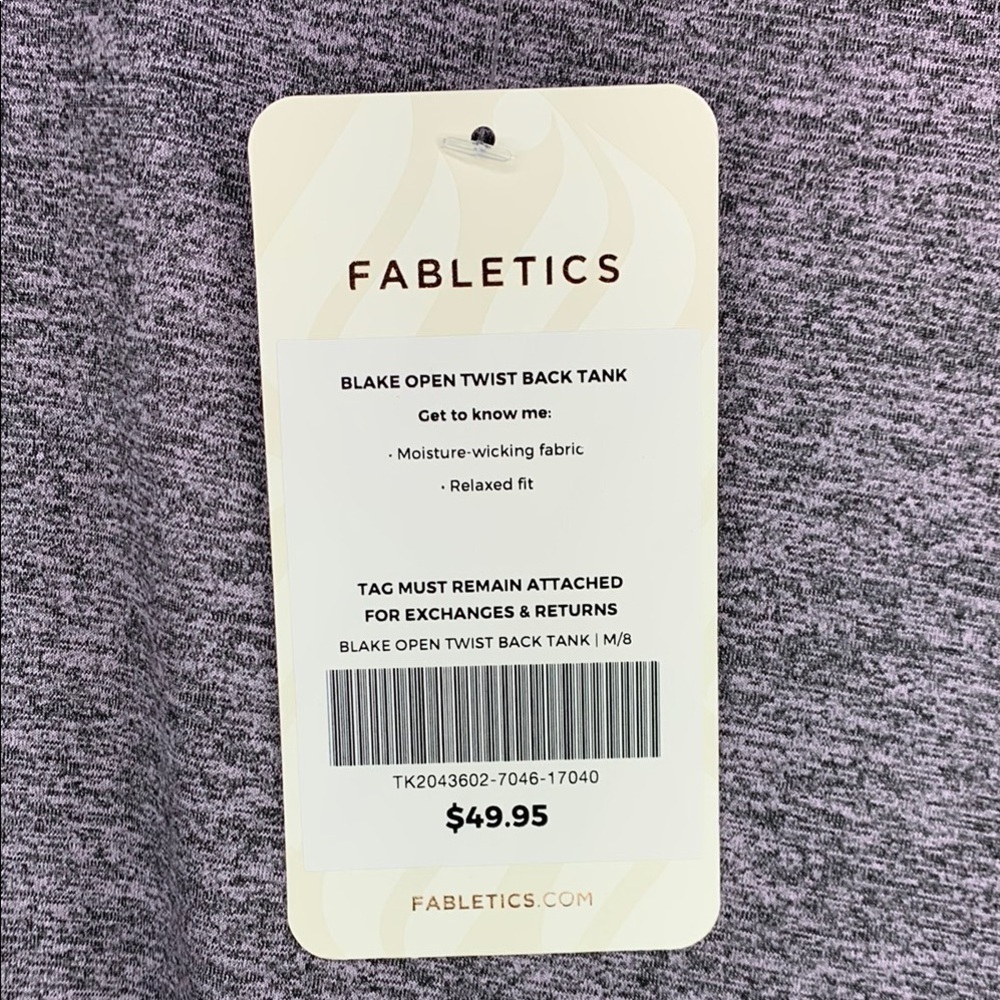 Fabletics Gray Relaxed Tank Top Open Twist Back - Picture 10 of 11